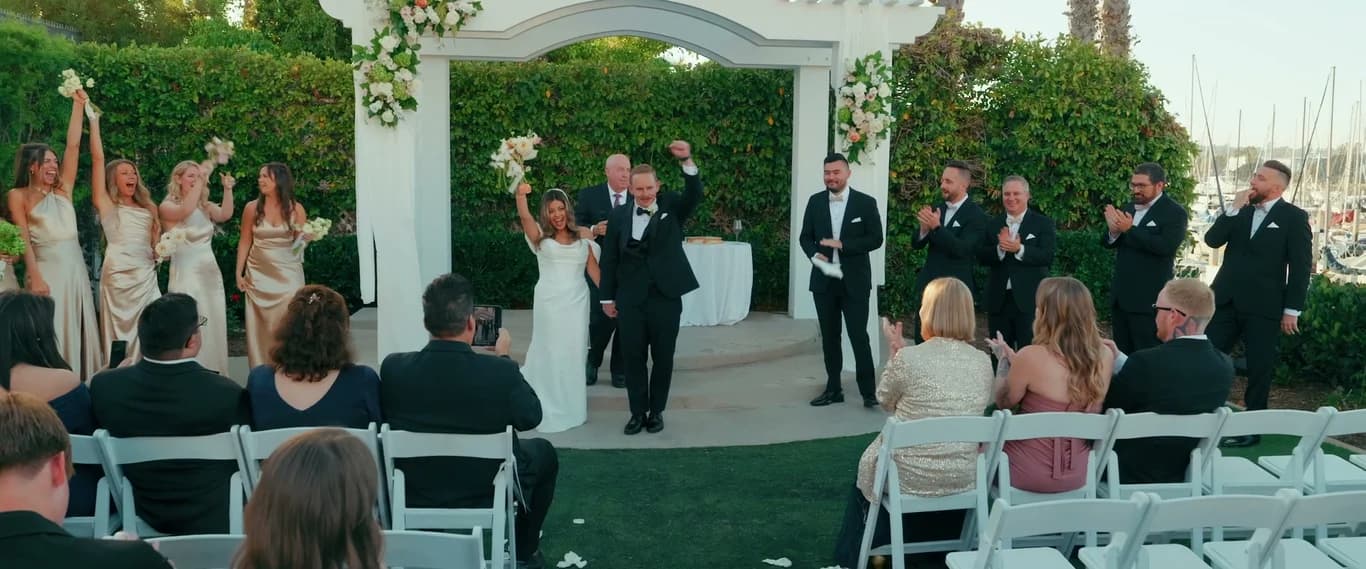 Still from the Nate + Angela wedding film
