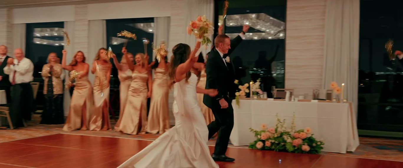 Still from the Nate + Angela wedding film