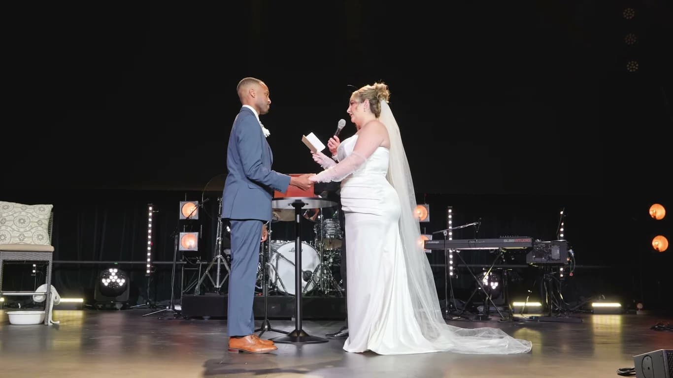 Still from the Brandon + Lola wedding film