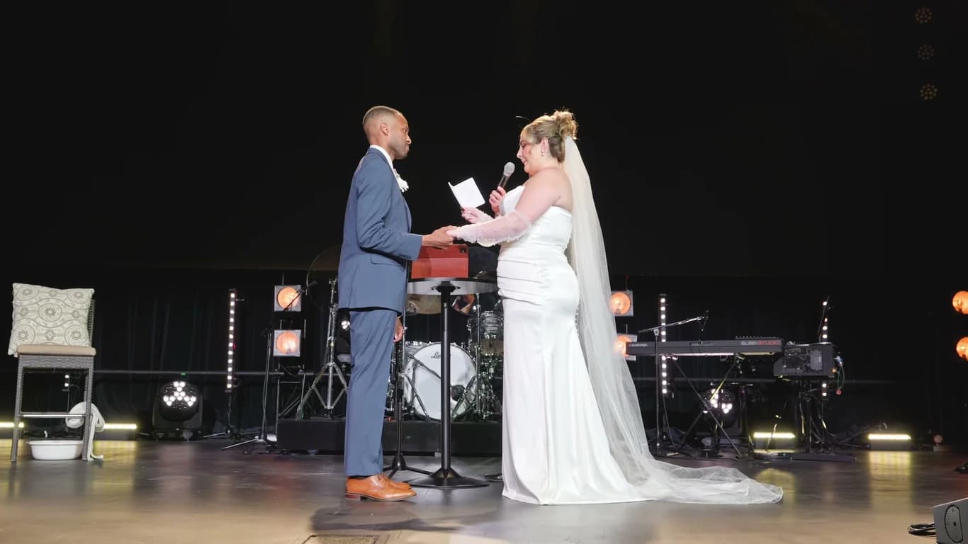 Still from the Brandon + Lola wedding film