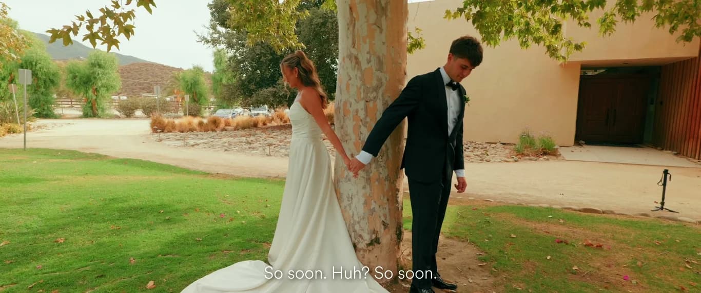 Still from the Denis + Cadin wedding film