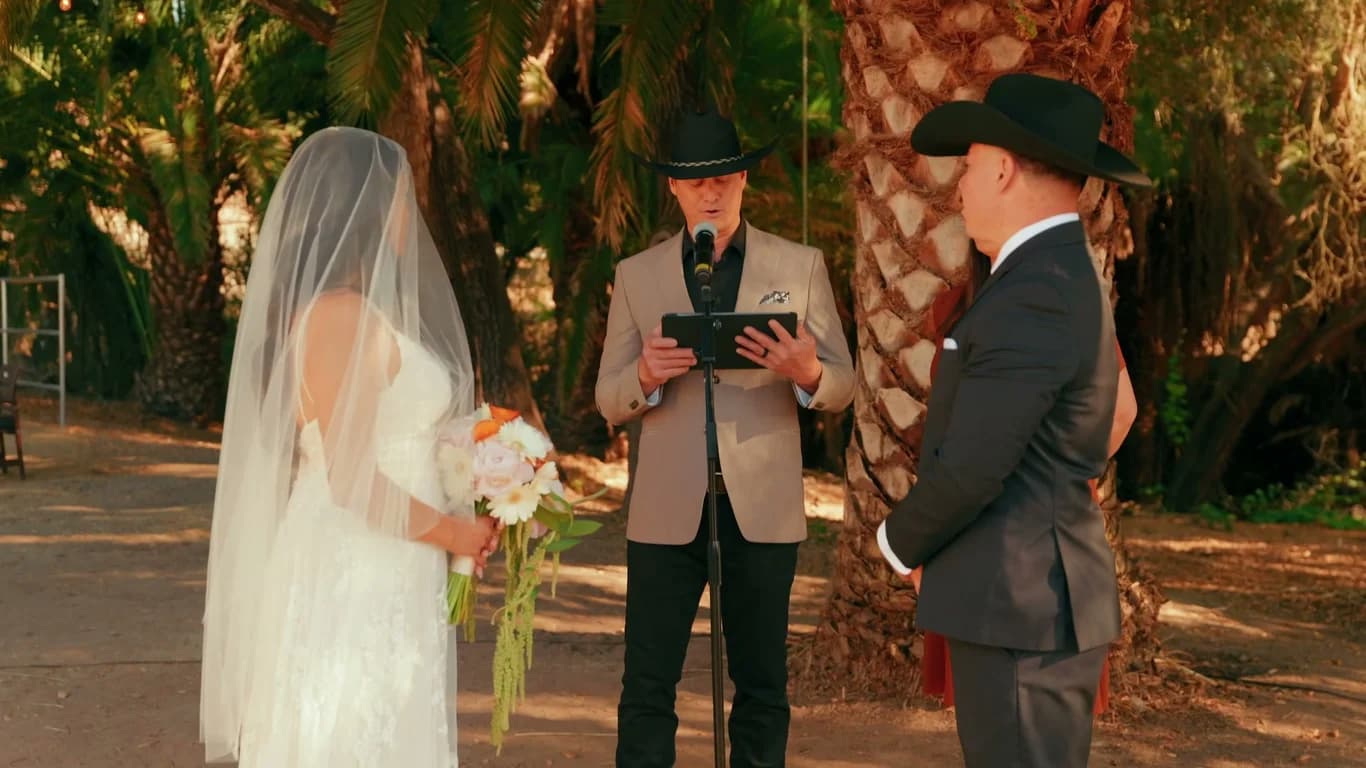 Still from the Josh + Julissa wedding film