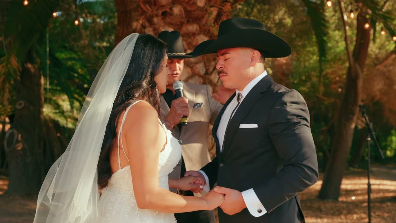 Still from the Josh + Julissa wedding film