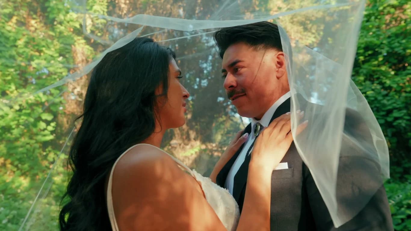 Still from the Josh + Julissa wedding film