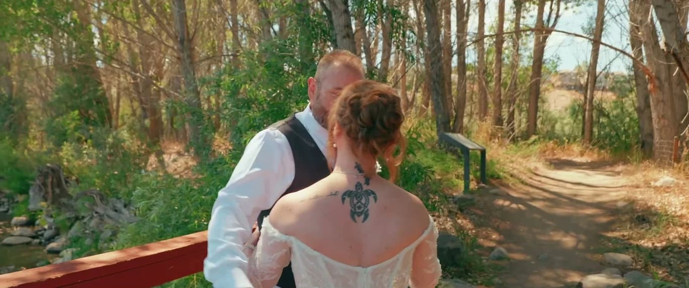 Still from the James + Juliet wedding film