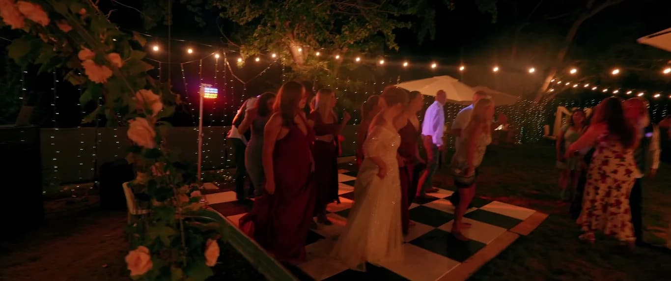 Still from the James + Juliet wedding film