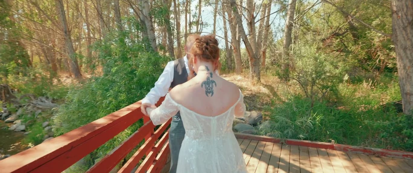 Still from the James + Juliet wedding film