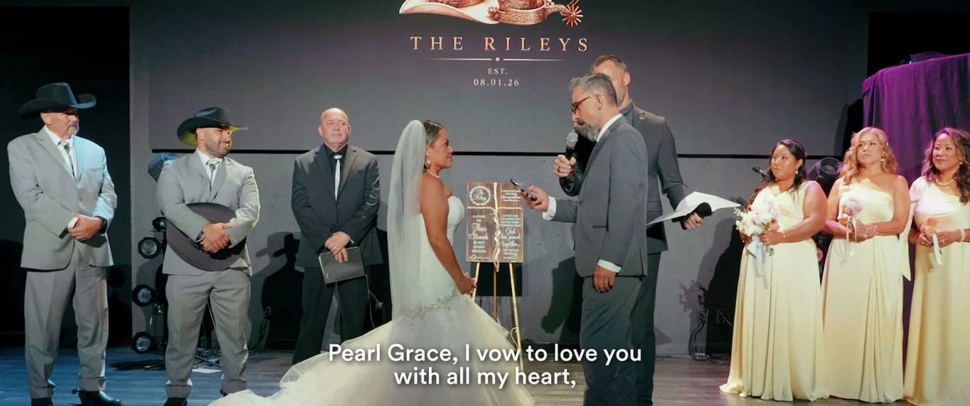 Still from the Kris + Pearl wedding film