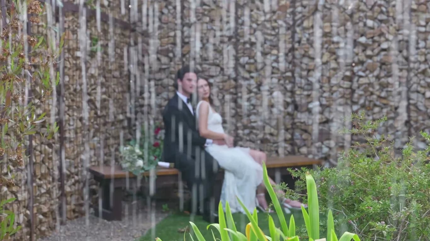 Still from the Zach + Madelin wedding film
