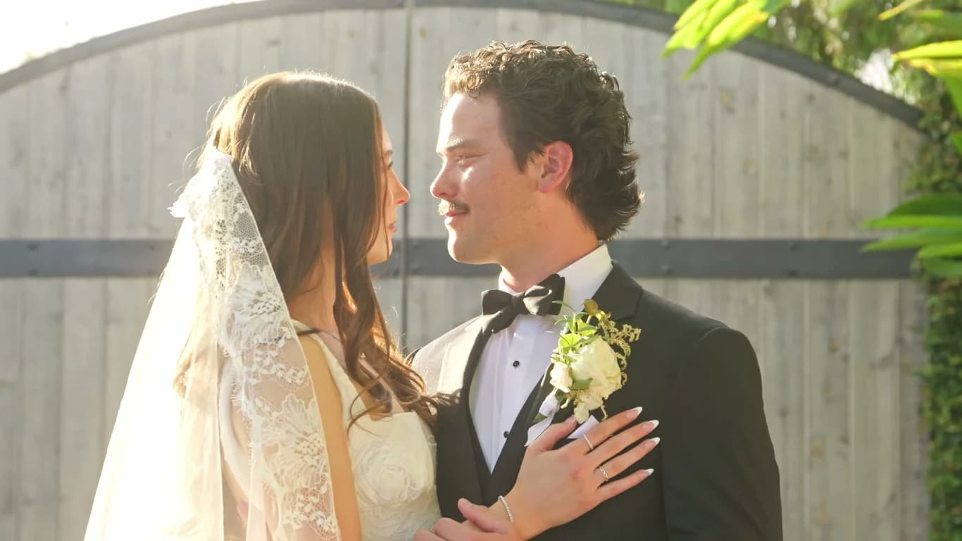 Still from the Zach + Madelin wedding film
