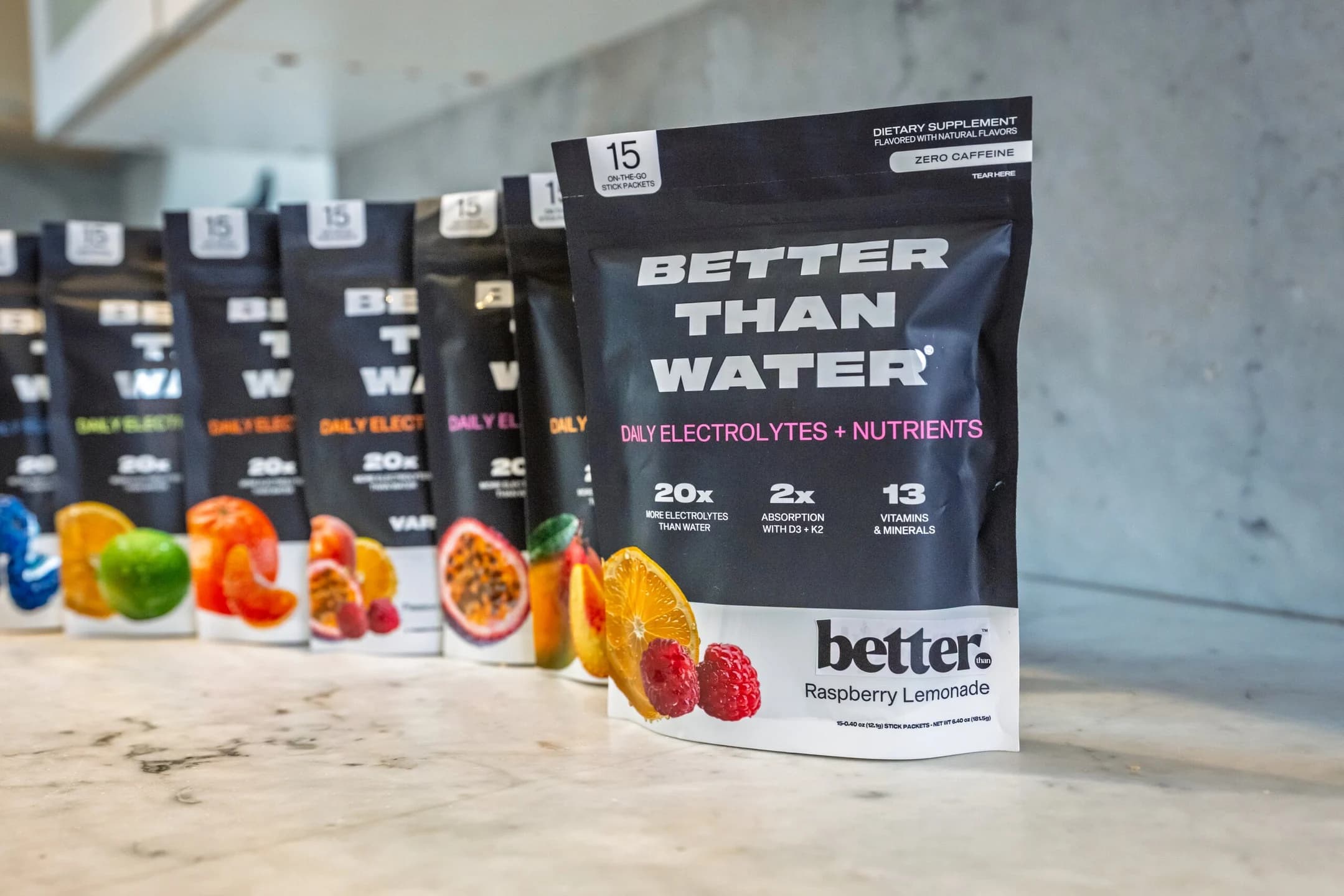 Better Than Water drink brand content — photographed by Paul Dal Studios