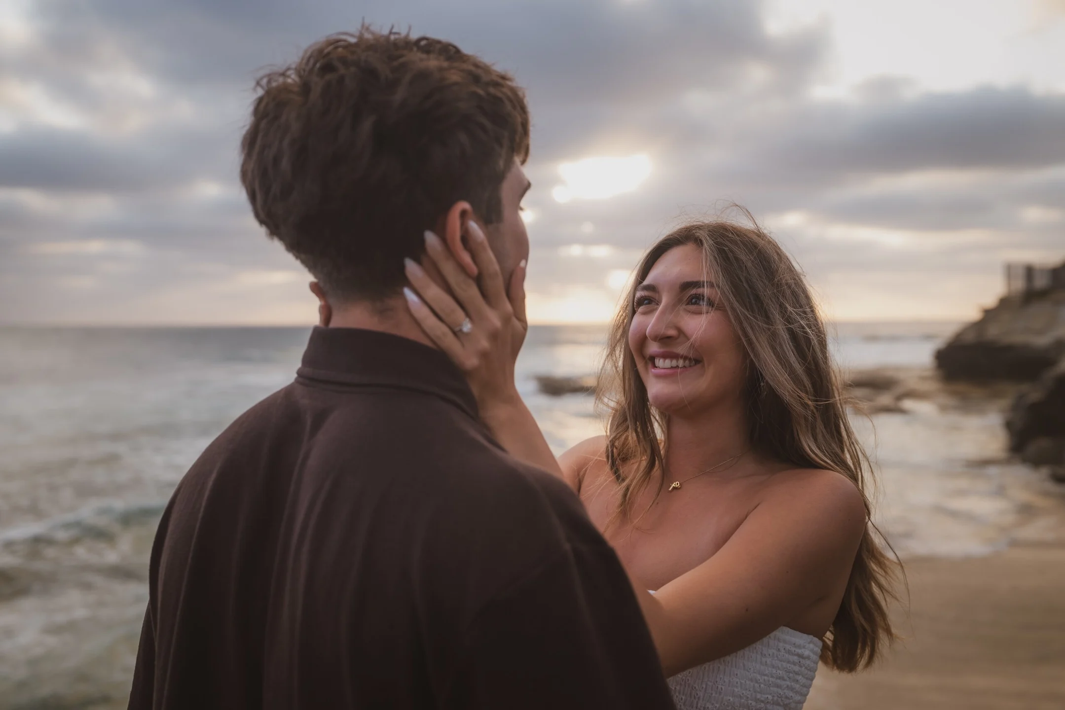 Denis + Cadin's engagement session on the coast — photographed by Paul Dal Studios